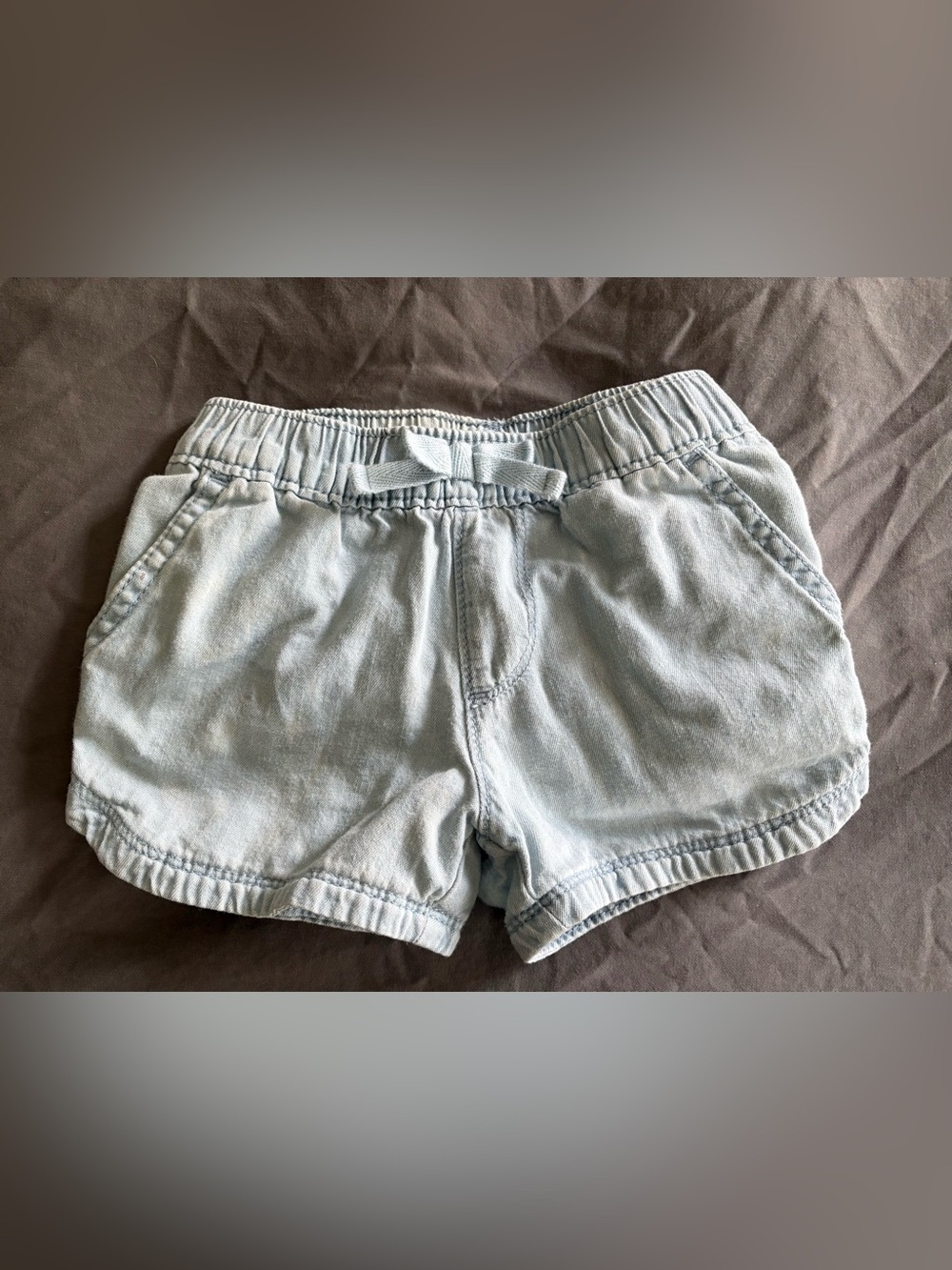 The Children's Place Light Blue Elastic Waist Shorts